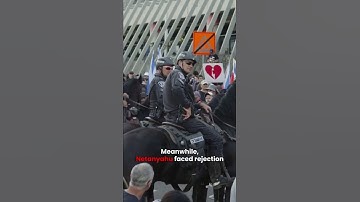 Crowd BOOS Netanyahu, CHEERS Trump in Tel Aviv! | Hostages Rally Drama