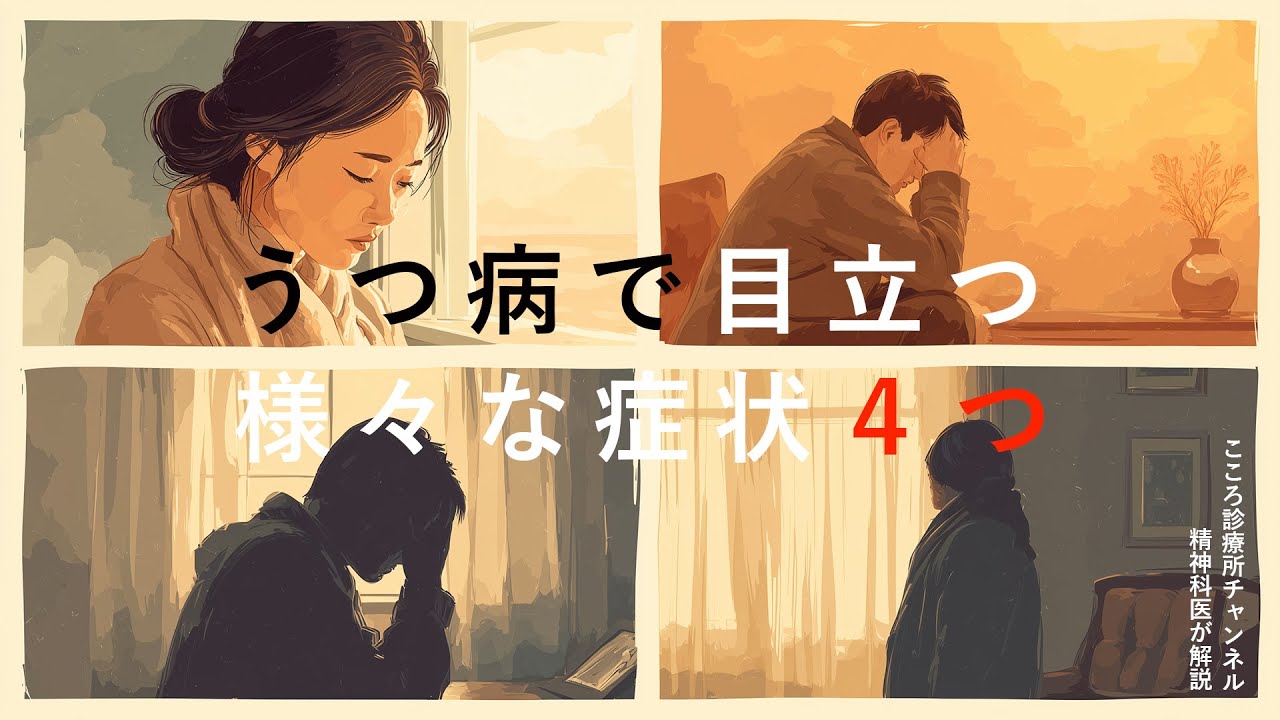 【全症状網羅】うつ病の様々な症状4つ【精神科医が徹底解説】