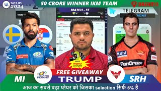 MI vs SRH Dream11 Prediction | MI vs SRH Dream11 | Mumbai vs Hydrabad IPL Match 55 Prediction