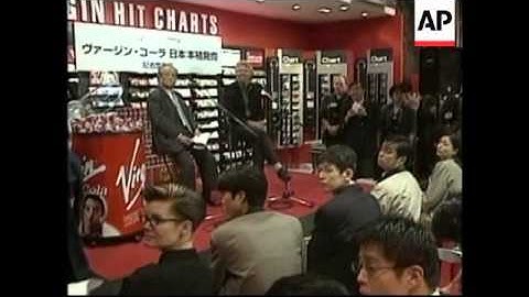 JAPAN: RICHARD BRANSON PROMOTES VIRGIN COLA