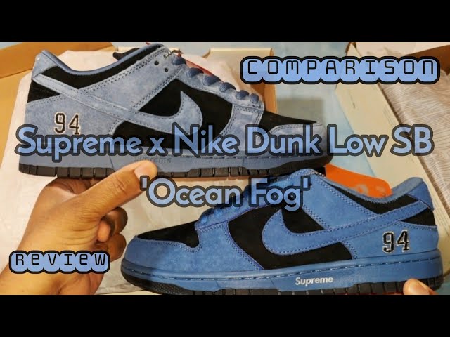 Supreme x Nike SB Dunk Low 'Ocean Fog' Comparison Review