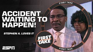 Pinky is back! Stephen A. doesn't let Michael Irvin say a word 😂 | First Take