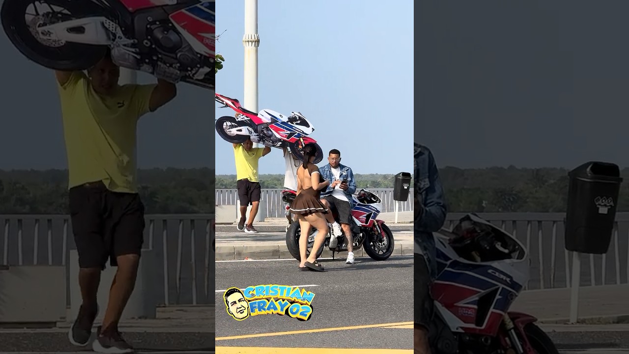 Cambiazo 🏍️/ moto de cartón 📦 #funny #viralvideo #prank