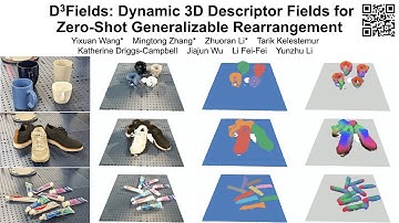 D^3Fields: Dynamic 3D Descriptor Fields for Zero-Shot Generalizable Rearrangement