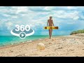 Biking to Cala Roca Grossa Beach, Sant Pol de Mar, Nudist Beach #video360 #VR 4K