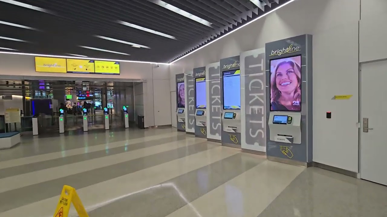 Orlando Airport Shuttle - From Terminal B to Terminal C - checking out the new Brightline Station