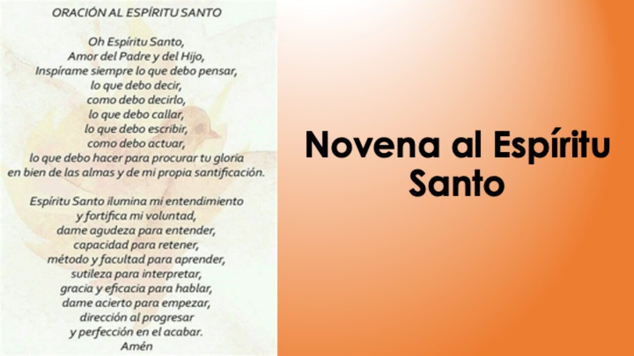 Novena al Espíritu Santo - Día 3 - YouTube