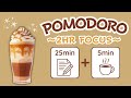 2-Hour Pomodoro Timer (25/5) · Study With Me ☕ Caramel Cream Frappe | cozy cafe jazz · focus
