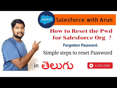 Salesforce Account/Org Password Reset | Salesforce in Telugu | Arun.