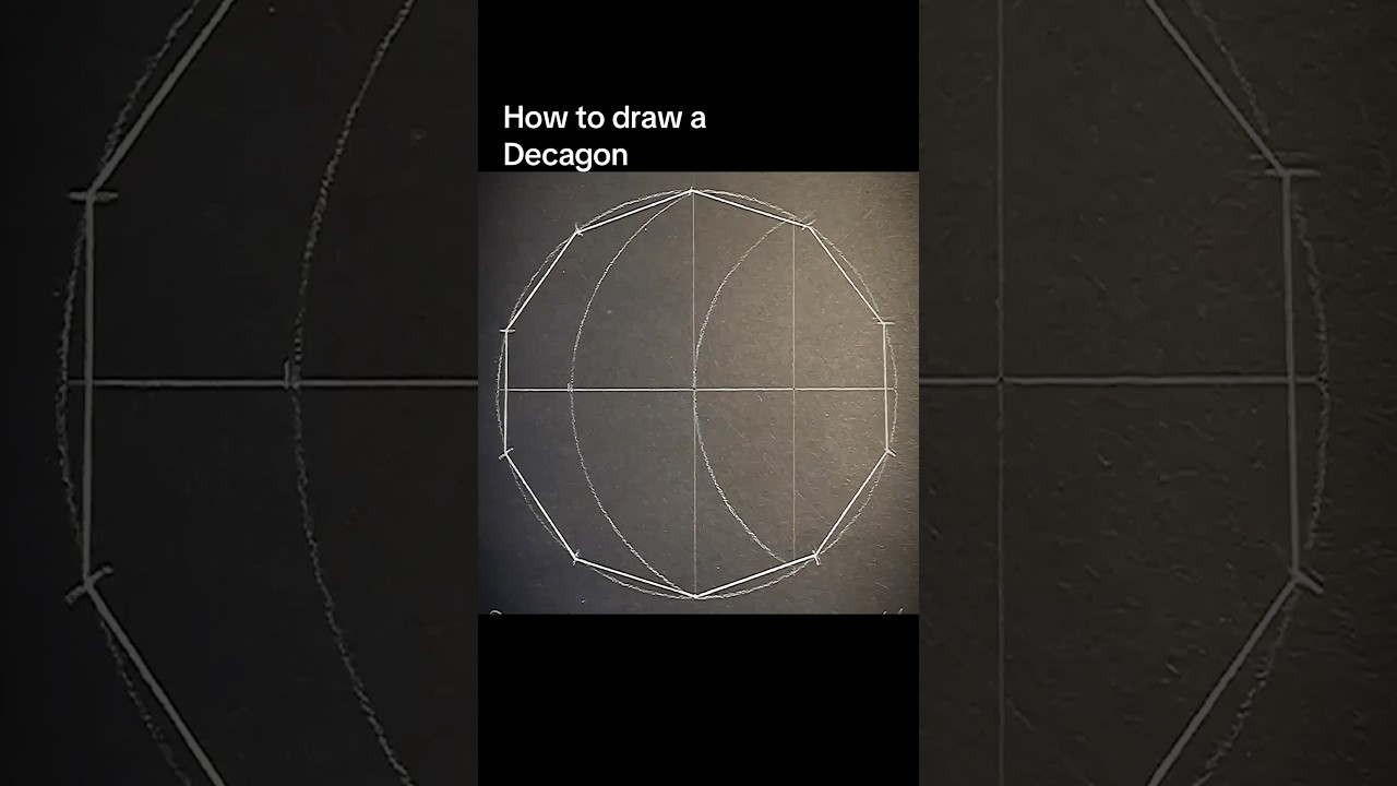 Hoe Teken Je Een Decagon Reeks Van Gemakkelijk Meetkundig Vormen