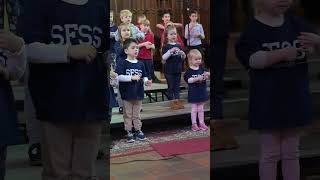Students at St. Francis-St. Stephen School in Geneva sing a song for Advent  #christmas #advent