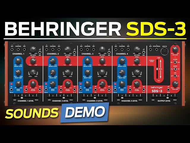 BEHRINGER SDS-3, NEW ANALOG DRUM SYNTHESIZER (SIMMONS INSPIRED