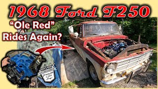 1968 FORD F250 'Ole Red' - 360fe Engine INSTALL - FIRST START & DRIVE? by RevStoration 19,938 views 11 months ago 50 minutes