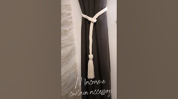 making curtain accessory with macrame 🧶 #shorts