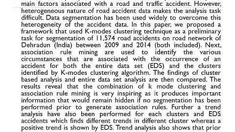 A data mining framework to analyze road accident data