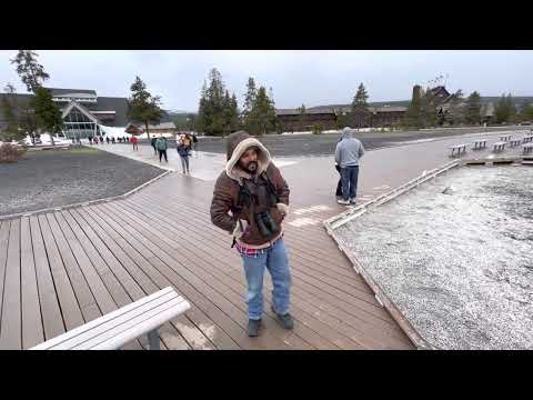HOLTZMAN IS BLOWING HIS TOP, OLD FAITHFUL, YELLOWSTONE NATIONAL PARK 5-8-22