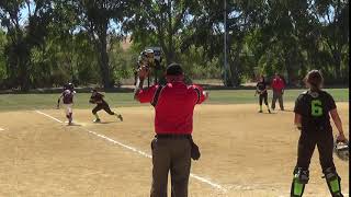 Thrashers 9-23-2018 Allie pushed off 3b LOL SAFE