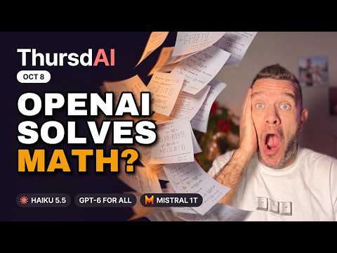 Video thumbnail: ThursdAI LIVE Oct 8: OpenAI drops 722 math papers, Haiku 5.5, GPT-6 for everyone