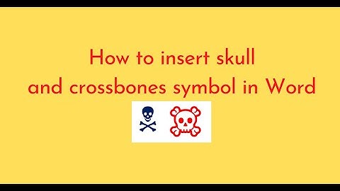 How to insert skull and crossbones symbol in Word