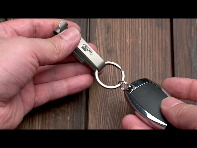 KeyUnity Titanium Carabiner Keychain Clip, Dual-Gate Quick Release