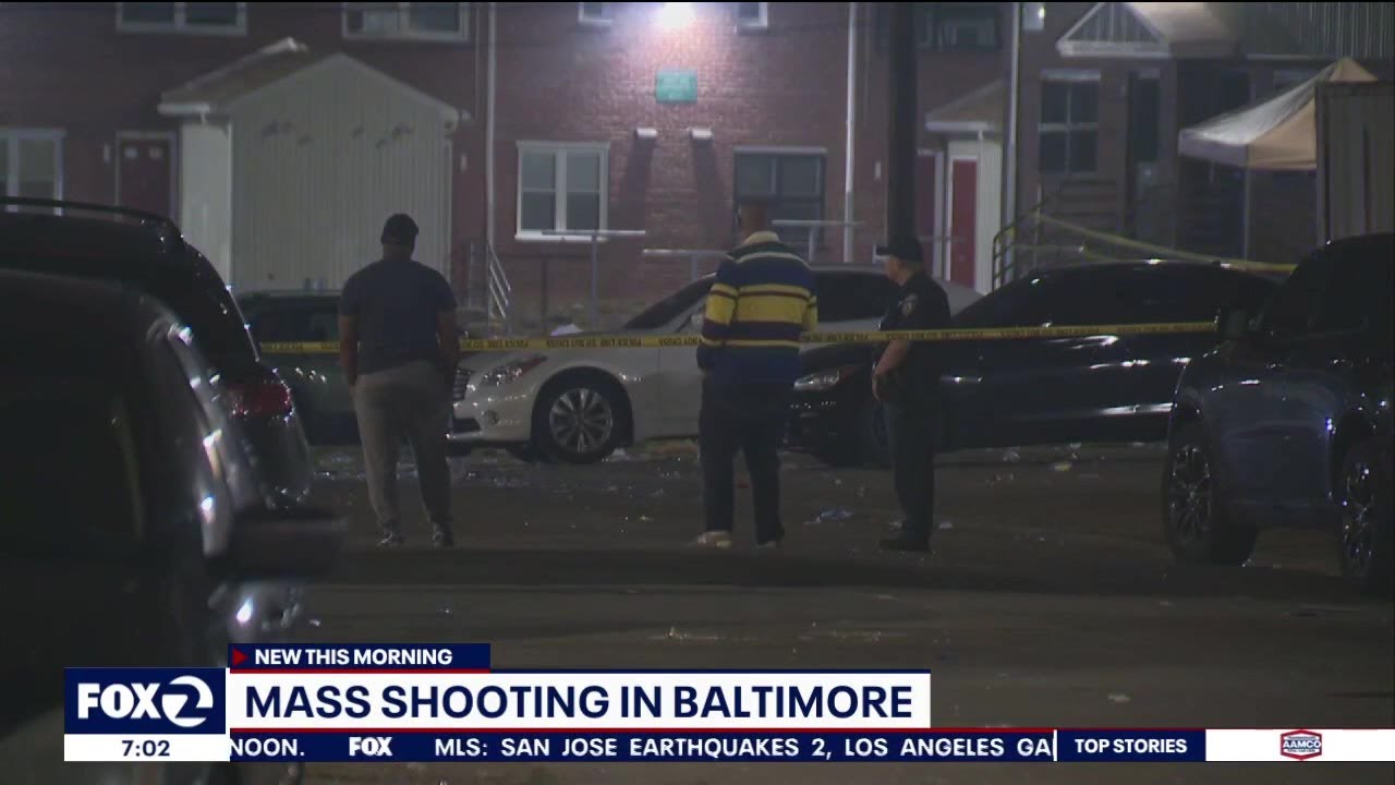 ⁣Mass shooting in Baltimore leaves 2 dead, 28 injured.