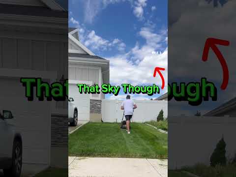 I snuck in a mow on my neighbors side yard. lawn lawncare diy asmr satisfying garden by Homegrown How To