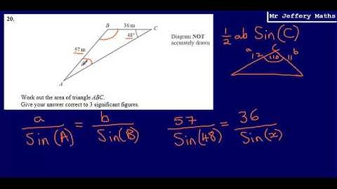 20. Sine Rule & Area of a Triangle (GCSE Maths - Edexcel Practice Tests Set 2 - 3H)