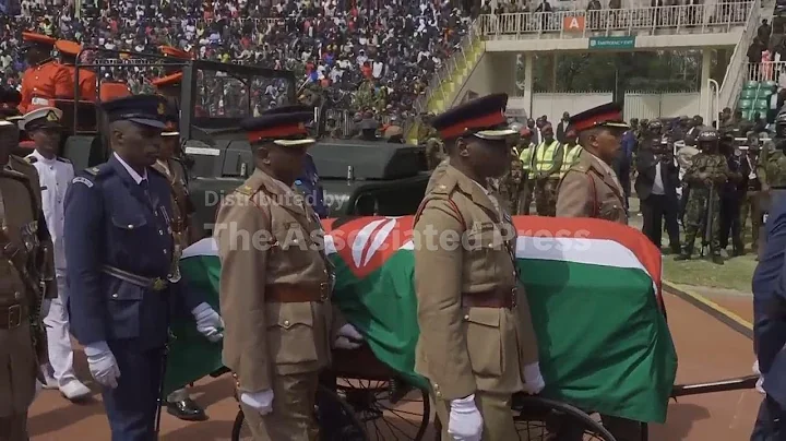 Coffin of former Prime Minister Raila Odinga arrives at stadium for funeral