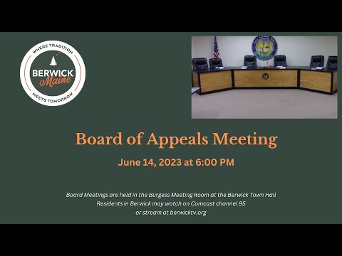 Board of Appeals  06-14-2023
