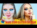 Será que presta?! Maquiagem com Glitter Escolar (PVC) | Daria Dasha