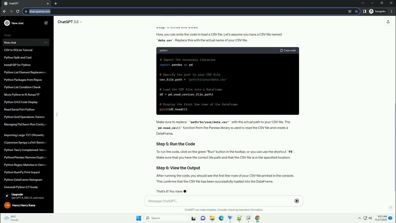 Loading a csv file into spyder python 3 6 youtube