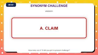Synonym Challenge Similar Words Quiz Practice