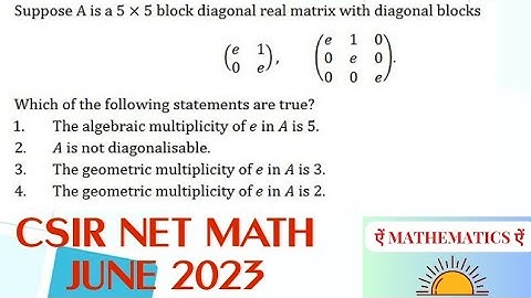 Linear Algebra ID-704075 | CSIR NET MATHS JUNE 2023