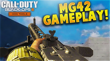 MG42 GAMEPLAY IN BLACK OPS 3 ZOMBIES! (WaW WEAPON PORT) BO3 Mod Tools Gameplay!