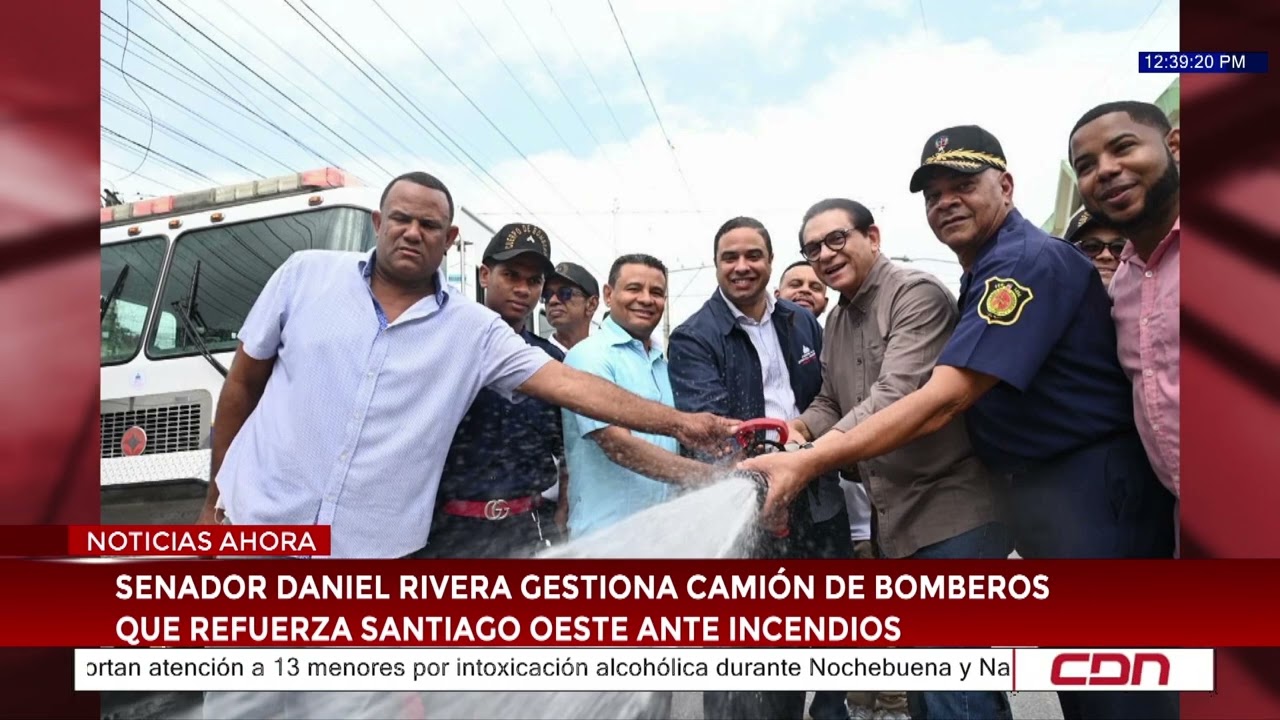 Senador Daniel Rivera gestiona camión de bomberos que refuerza Santiago Oeste ante incendios