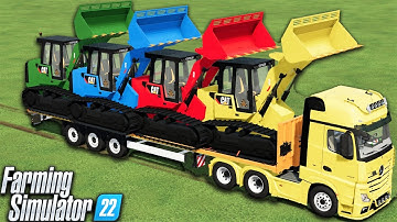 CRAZY OF COLORS ! CORN CHAFF MAKING & LOADING with CAT LOADERS ! Farming Simulator 22