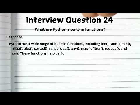TOP 50+ Python Interview Questions & Answers | Freshers & Experienced Candidates | Crack Interviews