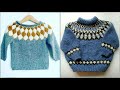 Very beautiful graph pattern sweater design for baby girl and boylatest knitted sweater design
