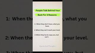 Why People Talk Behind Your Back?#shorts #motivation #facts #lifelessons #psychology #quoteoftheday