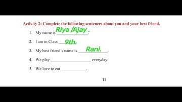 Solution of Activity -2 of Unit -3// Bridge Course Book// Class -9th ll English