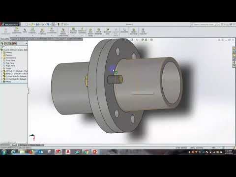 Solidworks tutorial | Design and Assembly of Flange coupling in Solidworks