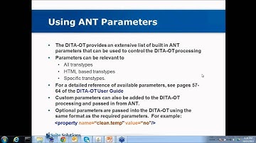 DITA Quick Start Getting Started with the DITA Open Toolkit