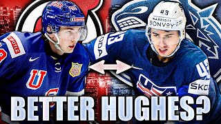 LUKE HUGHES VS QUINN HUGHES: USA D-Men (New Jersey Devils Top Prospects News, Vancouver Canucks) NHL