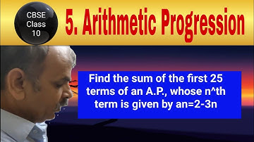 Find the sum of the first 25 terms of an A.P., whose n^th term is given by an=2-3n