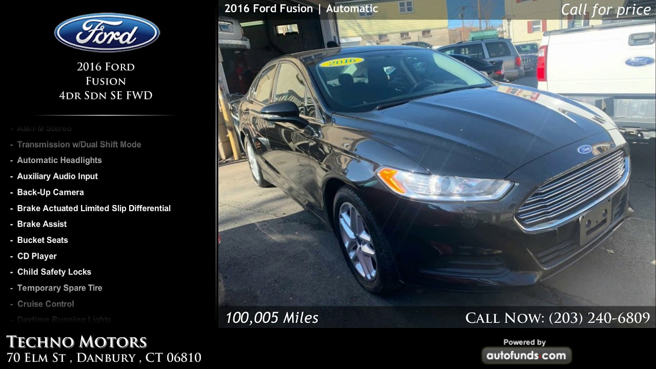 Used 2016 Ford Fusion | Techno Motors , Danbury , CT - SOLD