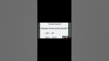 Class8 Unit test/periodic Test Sample paper July 2024 Science unit test  #sciencesamplepaper #class8