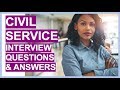 CIVIL SERVICE Interview Questions and Answers! (Civil Service Competency Framework)