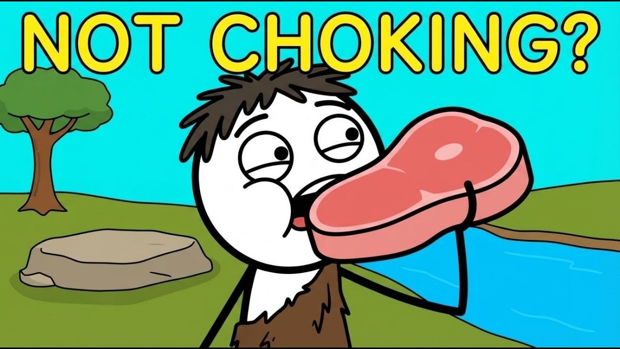How Did Ancient Humans Eat Raw Meat Without Choking?