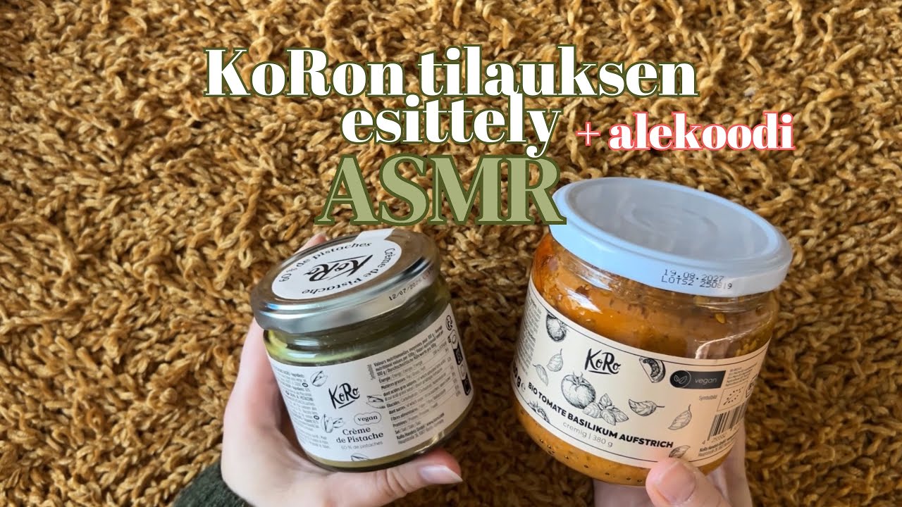 ASMR SUOMI - KoRon tilauksen esittely + alekoodi 🍋🥜