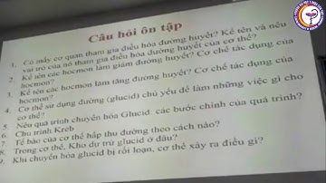 SINH LÝ BỆNH MIỄN DỊCH CTUMP: RỐI LOẠN CHUYỂN HÓA GLUCID